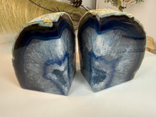 Load image into Gallery viewer, Blue Agate book ends