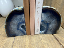 Load image into Gallery viewer, Blue Agate book ends