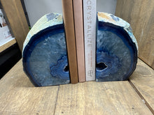 Load image into Gallery viewer, Blue Agate book ends