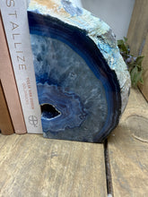 Load image into Gallery viewer, Blue Agate book ends