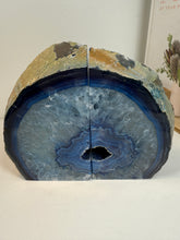 Load image into Gallery viewer, Blue Agate book ends