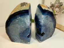 Load image into Gallery viewer, Blue Agate book ends