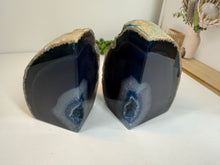 Load image into Gallery viewer, Blue Agate book ends