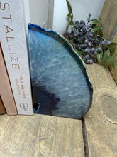 Load image into Gallery viewer, Blue Agate book ends