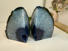 Load image into Gallery viewer, Blue Agate book ends