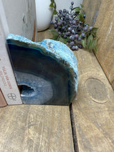 Load image into Gallery viewer, Blue Agate book ends