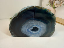 Load image into Gallery viewer, Blue Agate book ends