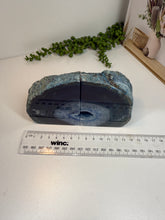 Load image into Gallery viewer, Blue Agate book ends