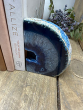 Load image into Gallery viewer, Blue Agate book ends