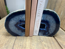 Load image into Gallery viewer, Blue Agate book ends