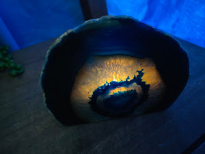 Blue Agate tea light Candle Holder