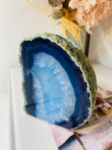 Blue Agate tea light Candle Holder