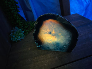 Blue Agate tea light Candle Holder