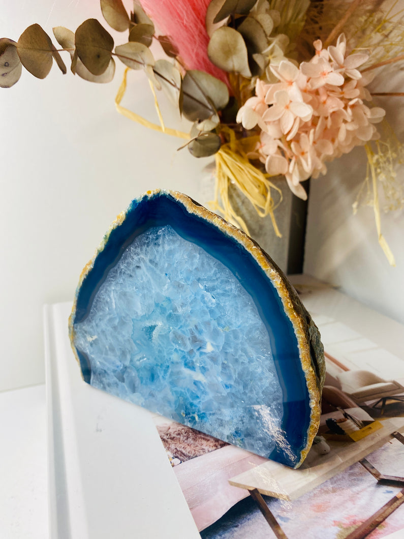 Blue Agate tea light Candle Holder