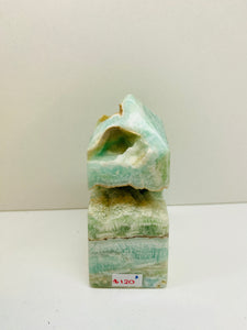 Blue Aragonite Tower Obelisk