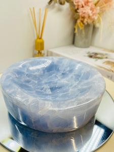 Blue Calcite bowl / soap dish