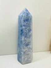 Load image into Gallery viewer, Blue Calcite natural stone tower -  home décor or unique bedroom display