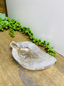 Clear Quartz Leaf Bowl