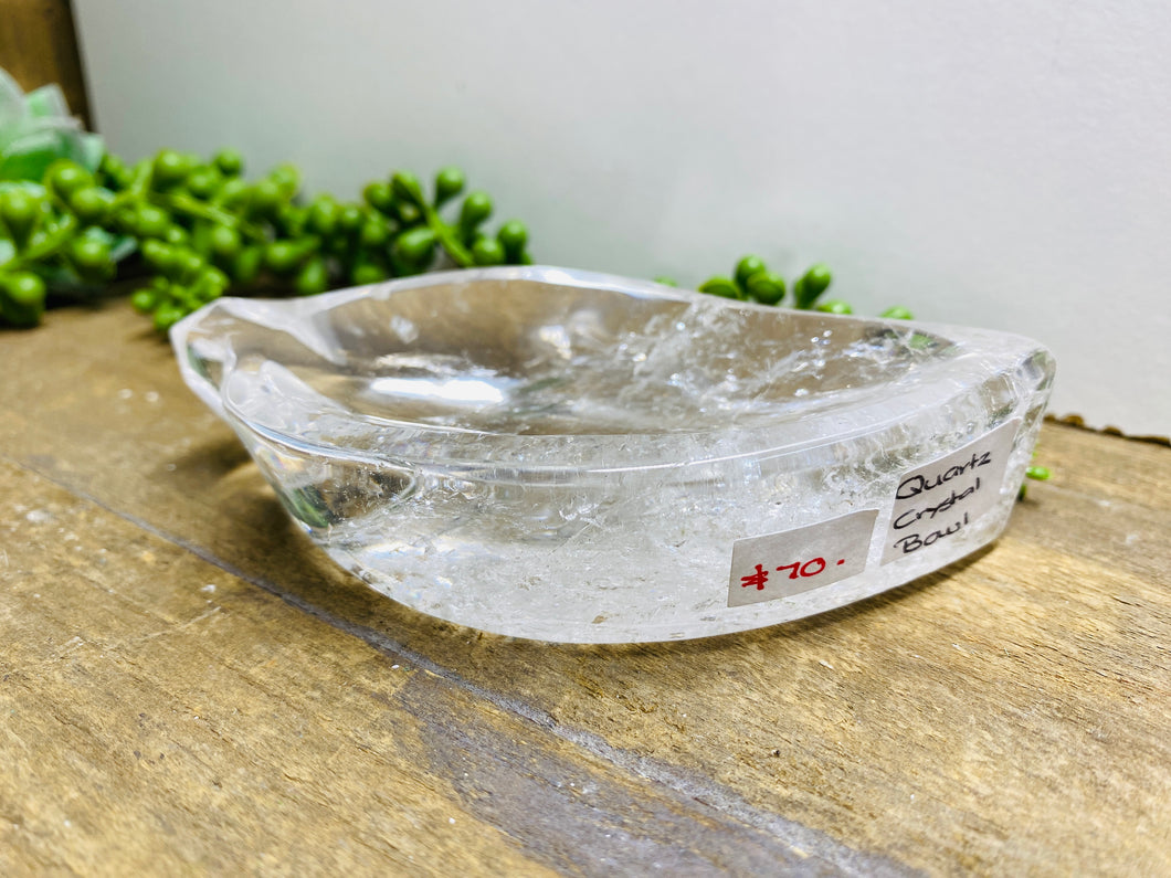 Clear Quartz Leaf Bowl