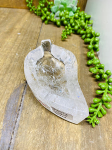 Clear Quartz Leaf Bowl