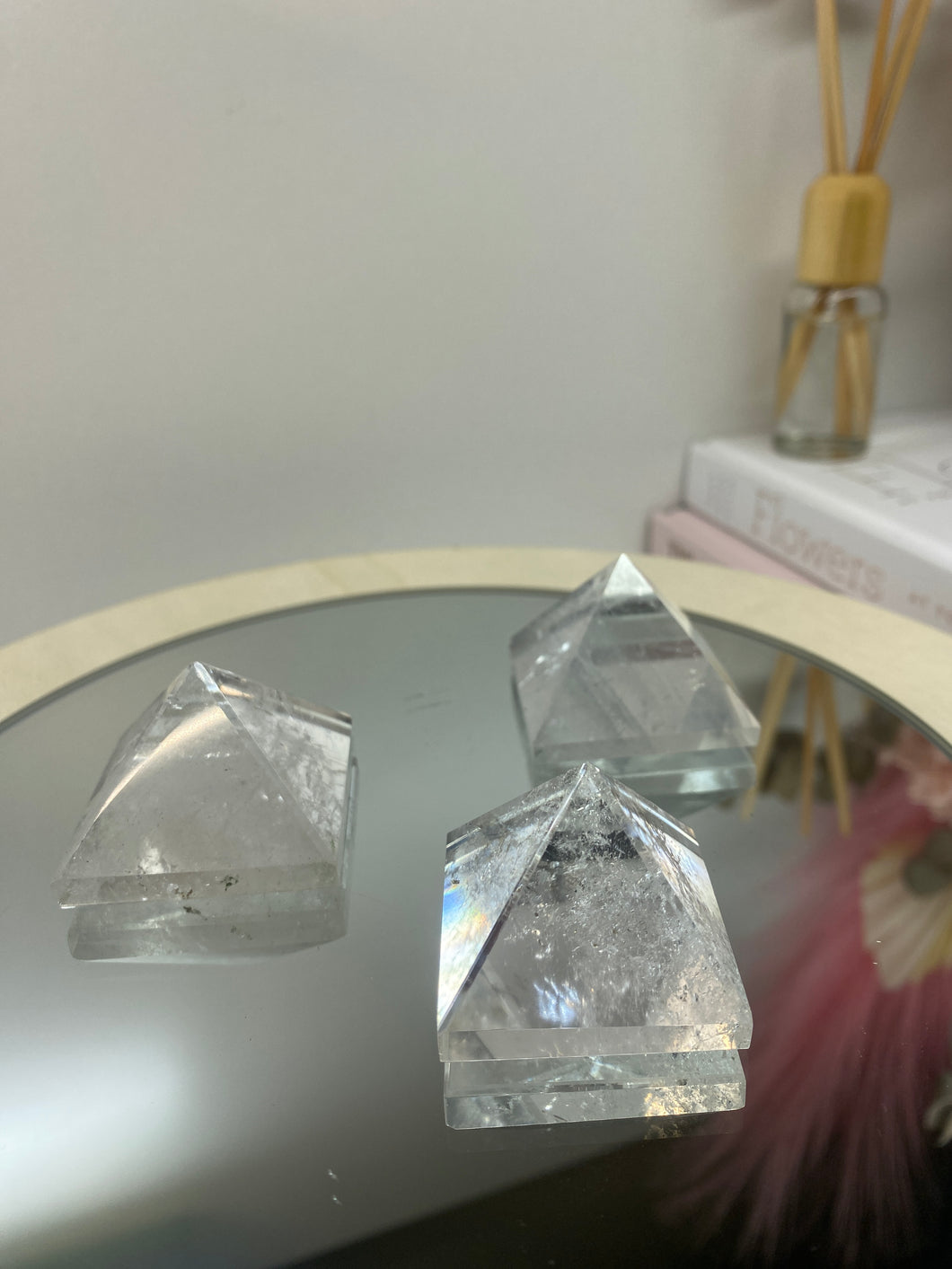 Clear Quartz pyramids - paper weight or unique display piece