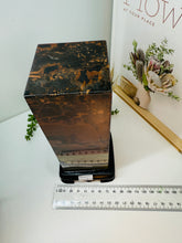 Load image into Gallery viewer, Dendritic Limestone Tower on stand