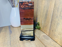 Load image into Gallery viewer, Dendritic Limestone Tower on stand