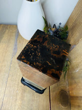 Load image into Gallery viewer, Dendritic Limestone Tower on stand