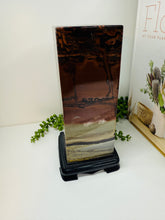 Load image into Gallery viewer, Dendritic Limestone Tower on stand