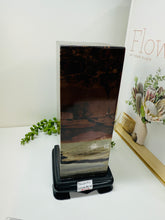 Load image into Gallery viewer, Dendritic Limestone Tower on stand