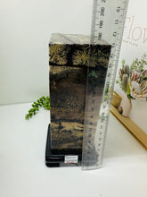 Load image into Gallery viewer, Dendritic Limestone Tower on stand