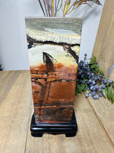 Load image into Gallery viewer, Dendritic Limestone Tower on stand