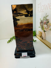 Load image into Gallery viewer, Dendritic Limestone Tower on stand