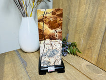 Load image into Gallery viewer, Dendritic Limestone Tower on stand