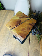 Load image into Gallery viewer, Dendritic Limestone Tower on stand