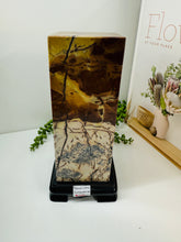 Load image into Gallery viewer, Dendritic Limestone Tower on stand