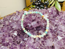 Load image into Gallery viewer, Amazonite Gemstone Elastic bead Bracelet – Calming, Uplifting &amp; Naturally Beautiful