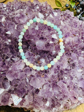 Load image into Gallery viewer, Amazonite Gemstone Elastic bead Bracelet – Calming, Uplifting &amp; Naturally Beautiful