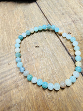 Load image into Gallery viewer, Amazonite Gemstone Elastic bead Bracelet – Calming, Uplifting &amp; Naturally Beautiful