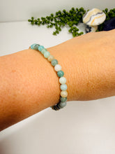 Load image into Gallery viewer, Amazonite Gemstone Elastic bead Bracelet – Calming, Uplifting &amp; Naturally Beautiful