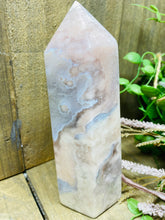 Load image into Gallery viewer, Flower Agate tower obelisk