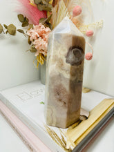 Load image into Gallery viewer, Flower Agate tower obelisk