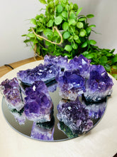 Load image into Gallery viewer, Small Amethyst Crystal cluster -  home décor or unique table piece