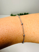 Load image into Gallery viewer, Italian Sterling Silver Ball Bracelet – Wide 2mm Beaded Chain (Made in Italy)