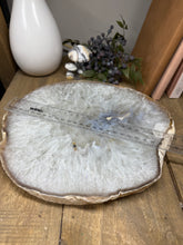 Load image into Gallery viewer, Large thick polished Natural Agate slice - cheese board, serving platter or display piece
