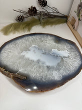 Load image into Gallery viewer, Large thick polished Natural Agate slice - cheese board, serving platter or display piece
