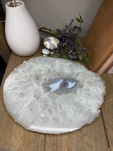 Load image into Gallery viewer, Large thick polished Natural Agate slice - cheese board, serving platter or display piece