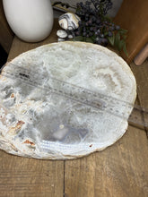 Load image into Gallery viewer, Large thick polished Natural Agate slice - cheese board, serving platter or display piece