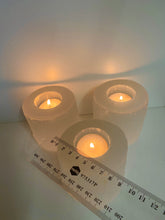 Load image into Gallery viewer, Medium Selenite tea light candle holder