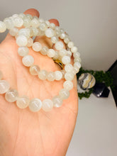 Load image into Gallery viewer, Natural Rainbow Moonstone Round Bead Bracelet – AAA+ Quality